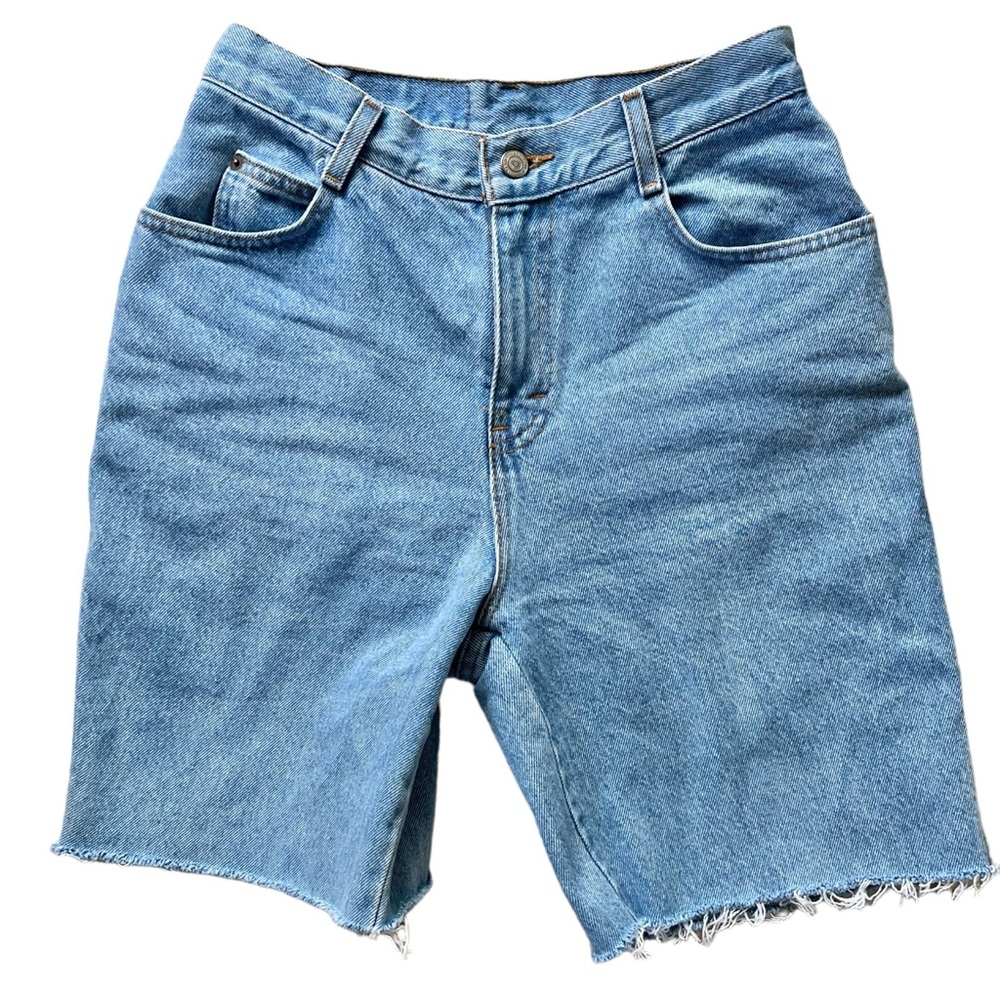 Vintage 90s Gitano Denim Cutoff Shorts High Rise Light Wash 8 petite 8p